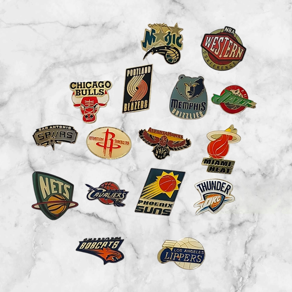 NBA Team Logo Enamel Pin Collection